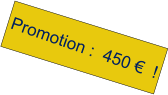 Promotion :  450 €  !