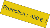 Promotion :  450 €  !
